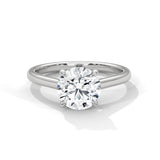 14K White Gold 2.0 CT Round Lab Grown Diamond Solitaire Engagement Ring