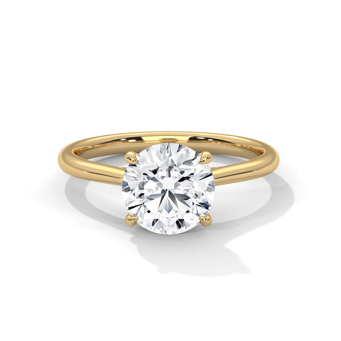 14K White Gold 2.0 CT Round Lab Grown Diamond Solitaire Engagement Ring yellow gold video
