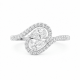Pear Lab Grown Diamond Three-Stone Engagement Ring