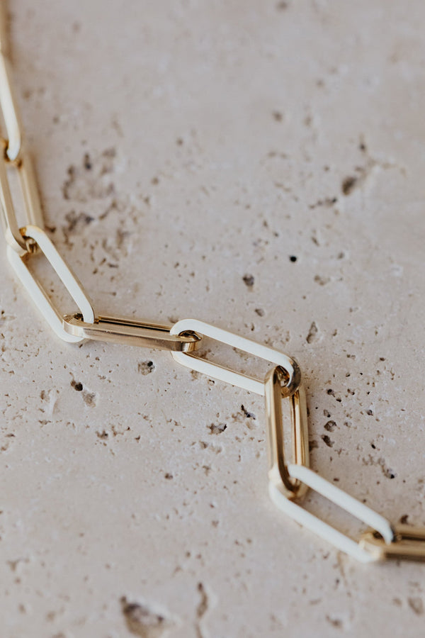 Large Paper Clip Chain Necklace
