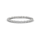 Alternating Heart Diamond Tennis Bracelet