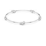 Wrapped Diamond Cluster Station Bangle Bracelet