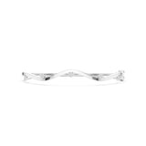 Wave Diamond Cluster Hinged Bangle Bracelet