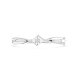 Crossover Pavé Flower Cluster Diamond Hinged Bangle Bracelet