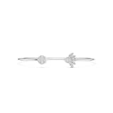 Marquise & Princess Cluster Toi et Moi Diamond Open Cuff Bracelet