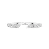 Mixed Shape Diamond Bypass Hinged Bangle Bracelet