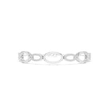 Alternating Pavé & Polished Oval Link Diamond Bracelet