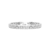 Men's Alternating Triangle Cluster Diamond Tennis Bracelet