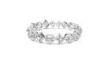 Asscher & Emerald Cut Halo Diamond Link Bracelet