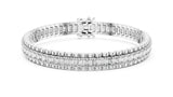 Emerald Tennis Lab Grown Diamond Bracelet