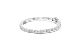 East-West Emerald Cut Diamond Bar Link Bracelet