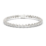 Petite Diamond Wave Link Bracelet