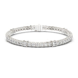 Princess Station Round Diamond Tennis Bracelet