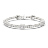 Emerald Tennis Lab Grown Diamond Bracelet