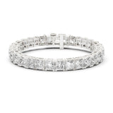 Bold Princess Cut Diamond Tennis Bracelet