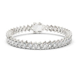 Emerald Tennis Lab Grown Diamond Bracelet