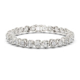 Alternating Cushion Cut Diamond Tennis Bracelet