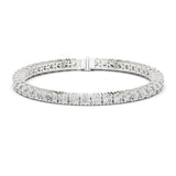 Four Prong Round Diamond Tennis Bracelet