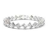 Emerald Tennis Lab Grown Diamond Bracelet