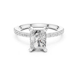 Radiant Lab Grown Diamond Pave Engagement Ring