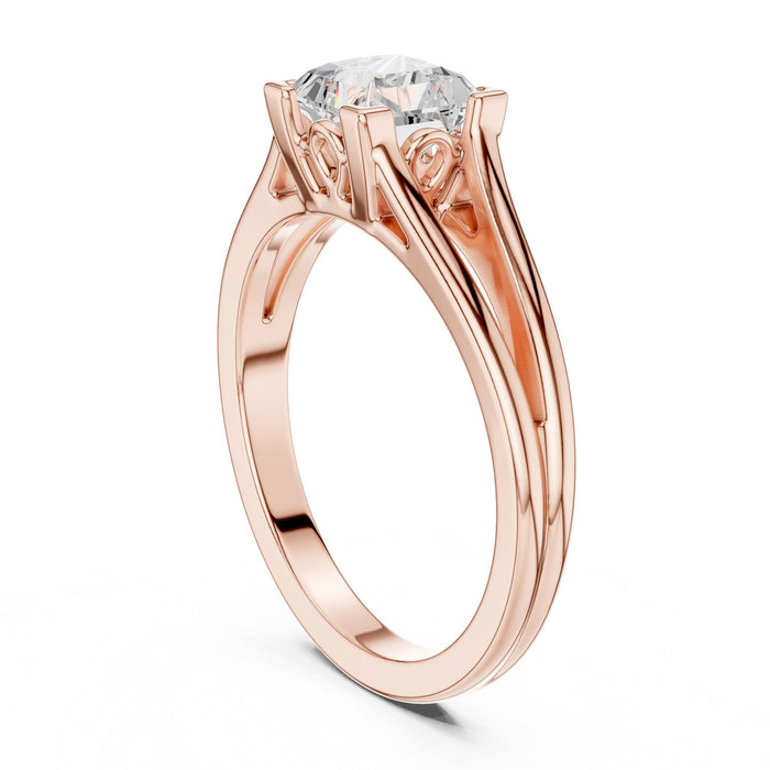 Princess Lab Grown Diamond Cathedral Engagement Ring yellow gold video