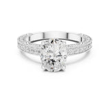 Oval Lab Grown Diamond Vintage Engagement Ring