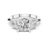 Cushion Lab Grown Diamond Three-Stone Engagement Ring