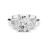 Oval Lab Grown Diamond Three-Stone Engagement Ring