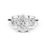 Pear Lab Grown Diamond Three-Stone Engagement Ring
