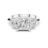 Princess Lab Grown Diamond Three-Stone Engagement Ring