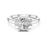 Radiant Lab Grown Diamond Three-Stone Engagement Ring