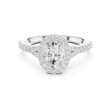 Oval Lab Grown Diamond Halo Engagement Ring