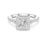 Princess Lab Grown Diamond Halo Engagement Ring