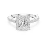 Princess Lab Grown Diamond Halo Engagement Ring