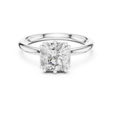 Cushion Lab Grown Diamond Solitaire Engagement Ring