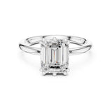 Emerald Lab Grown Diamond Hidden-Halo Engagement Ring