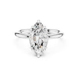 Marquise Lab Grown Diamond Hidden-Halo Engagement Ring