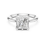 Princess Lab Grown Diamond Hidden-Halo Engagement Ring