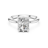 Radiant Lab Grown Diamond Side-Stone Engagement Ring