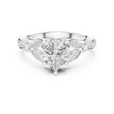 Heart Lab Grown Diamond Side-Stone Engagement Ring