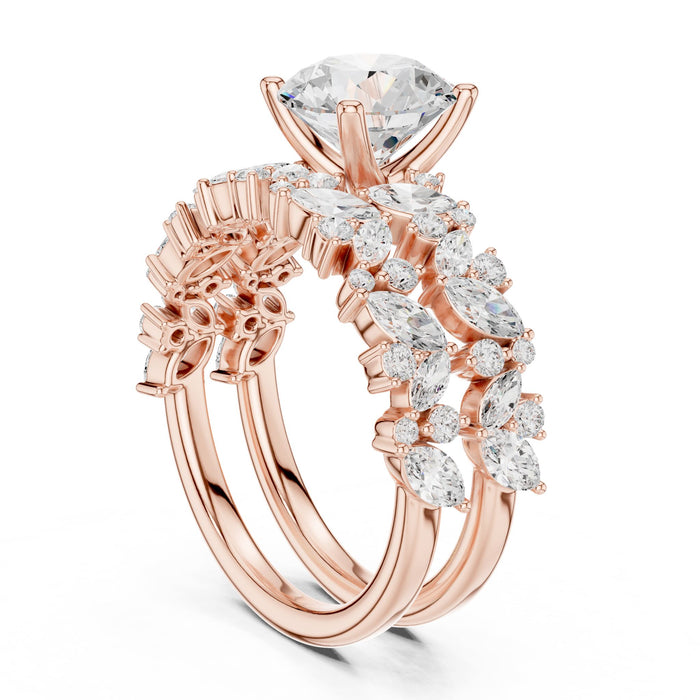 Round Lab Grown Diamond Side-Stone Engagement Ring yellow gold video
