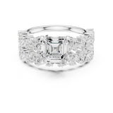 Cushion Lab Grown Diamond Side-Stone Engagement Ring