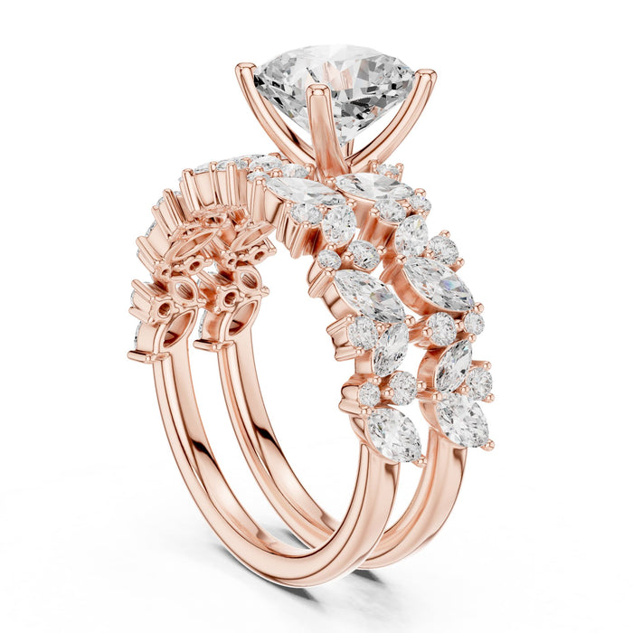 Cushion Lab Grown Diamond Side-Stone Engagement Ring yellow gold video