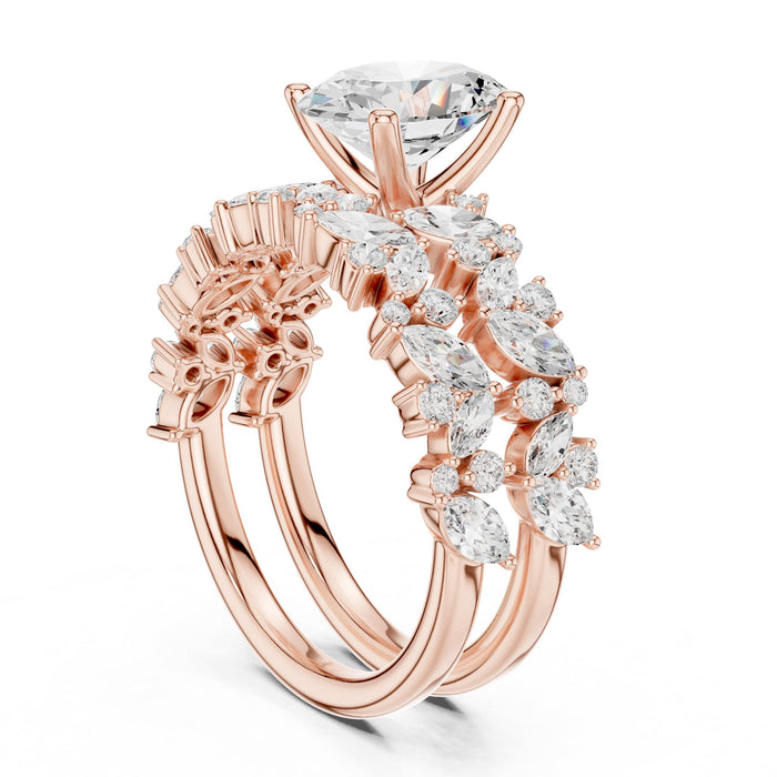 Oval Lab Grown Diamond Side-Stone Engagement Ring yellow gold video