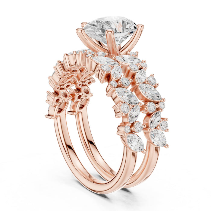 Pear Lab Grown Diamond Side-Stone Engagement Ring yellow gold video