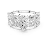 Pear Lab Grown Diamond Side-Stone Engagement Ring