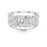 Princess Lab Grown Diamond Side-Stone Engagement Ring