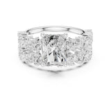 Radiant Lab Grown Diamond Side-Stone Engagement Ring