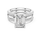 Emerald Lab Grown Diamond Split-Shank Engagement Ring