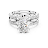 Oval Lab Grown Diamond Split-Shank Engagement Ring